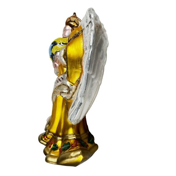Kurt S Adler Polonaise Komozja Millennium Angel Ornament 2000 Glass Original Box - Picture 7 of 12
